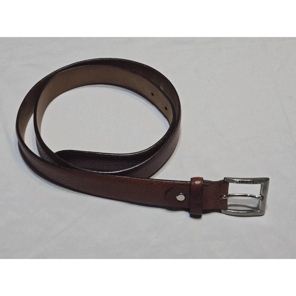 i santi Genuine Italian Leather Textured Brown Belt Fits 36-38